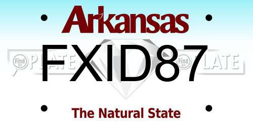 FXID87 Arkansas License Plate