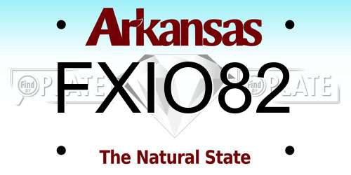 FXIO82 Arkansas License Plate
