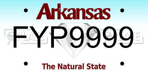 FYP9999 Arkansas License Plate