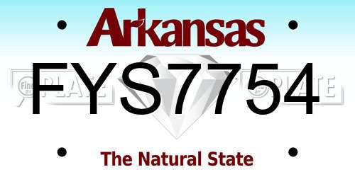 FYS7754 Arkansas License Plate