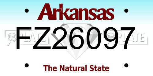 FZ26097 Arkansas License Plate