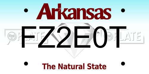FZ2E0T Arkansas License Plate