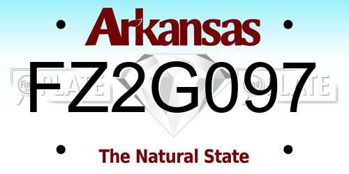 FZ2G097 Arkansas License Plate