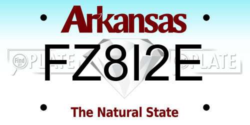 FZ8I2E Arkansas License Plate