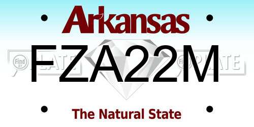 FZA22M Arkansas License Plate