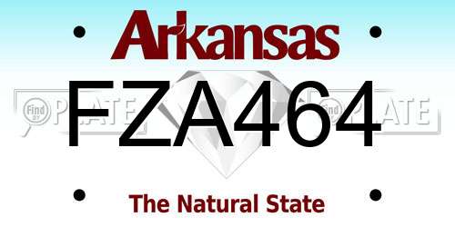 FZA464 Arkansas License Plate