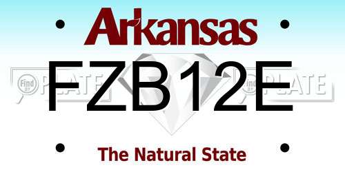 FZB12E Arkansas License Plate