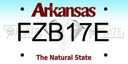 FZB17E Arkansas License Plate