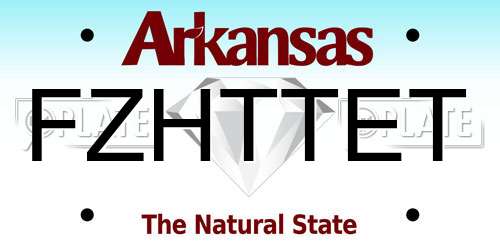 FZHTTET Arkansas License Plate