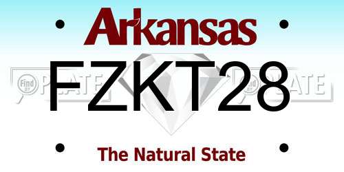 FZKT28 Arkansas License Plate