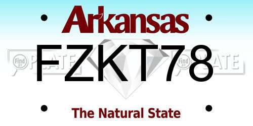 FZKT78 Arkansas License Plate