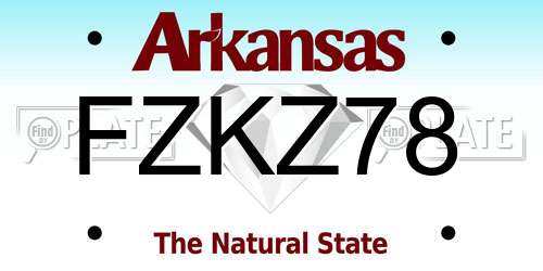 FZKZ78 Arkansas License Plate