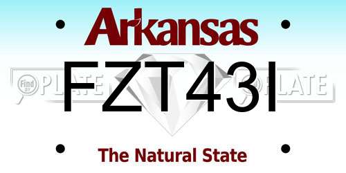 FZT43I Arkansas License Plate