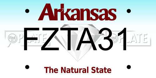 FZTA31 Arkansas License Plate