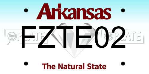 FZTE02 Arkansas License Plate