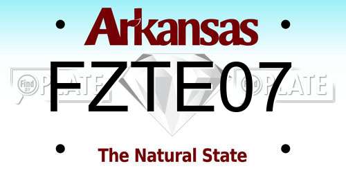 FZTE07 Arkansas License Plate