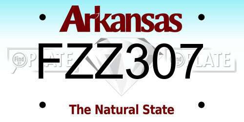 FZZ307 Arkansas License Plate