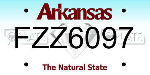FZZ6097 Arkansas License Plate