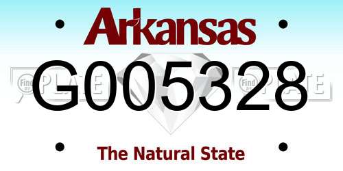 G005328 Arkansas License Plate