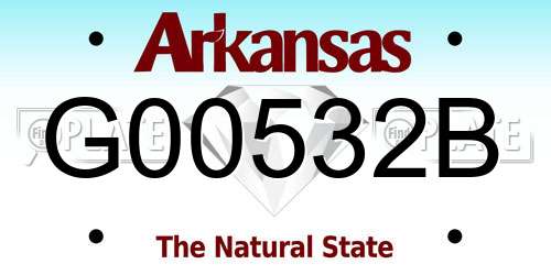 G00532B Arkansas License Plate