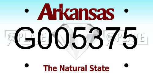 G005375 Arkansas License Plate