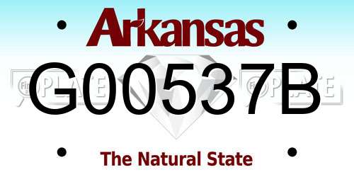 G00537B Arkansas License Plate