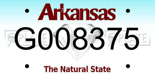 G008375 Arkansas License Plate