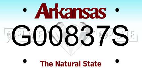 G00837S Arkansas License Plate