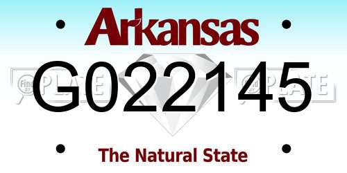 G022145 Arkansas License Plate