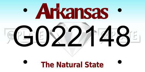 G022148 Arkansas License Plate