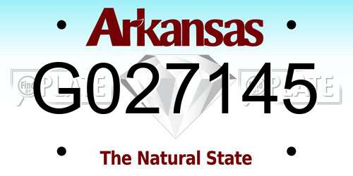 G027145 Arkansas License Plate