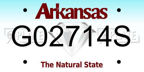 G02714S Arkansas License Plate