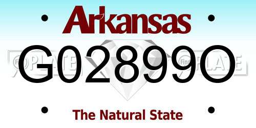 G02899O Arkansas License Plate