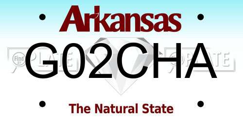 G02CHA Arkansas License Plate