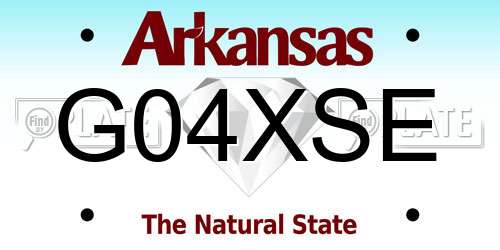 G04XSE Arkansas License Plate