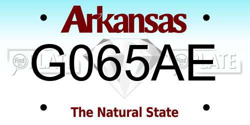 G065AE Arkansas License Plate