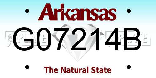 G07214B Arkansas License Plate
