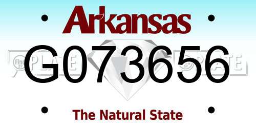 G073656 Arkansas License Plate