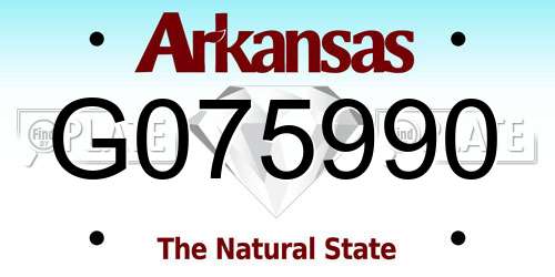 G075990 Arkansas License Plate
