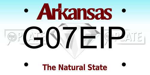 G07EIP Arkansas License Plate