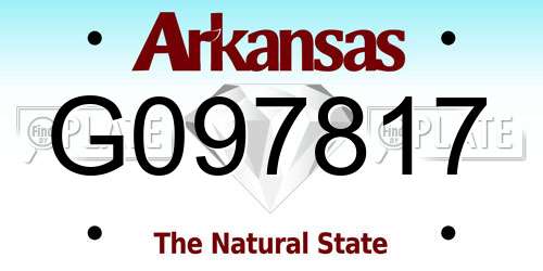 G097817 Arkansas License Plate