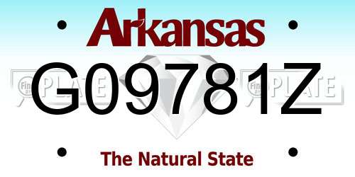 G09781Z Arkansas License Plate