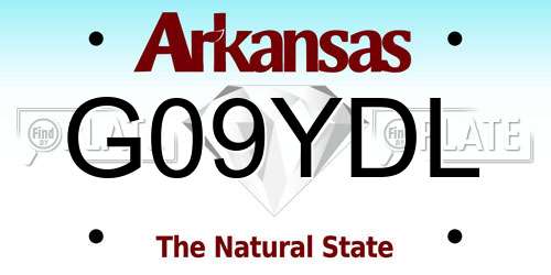 G09YDL Arkansas License Plate