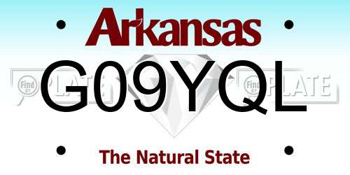 G09YQL Arkansas License Plate