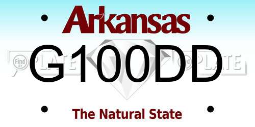 G100DD Arkansas License Plate
