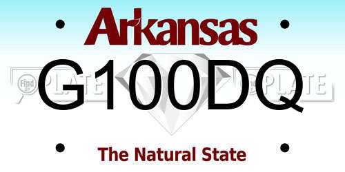 G100DQ Arkansas License Plate