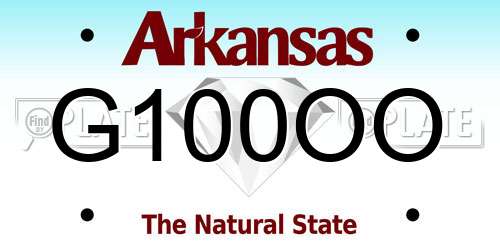 G100OO Arkansas License Plate