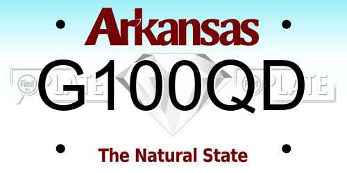 G100QD Arkansas License Plate