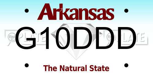 G10DDD Arkansas License Plate