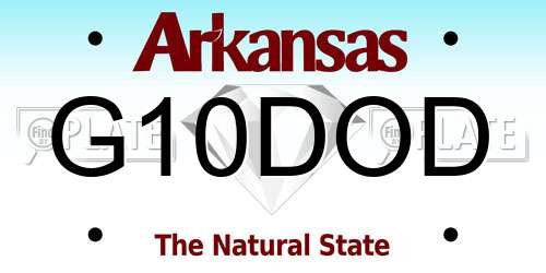G10DOD Arkansas License Plate